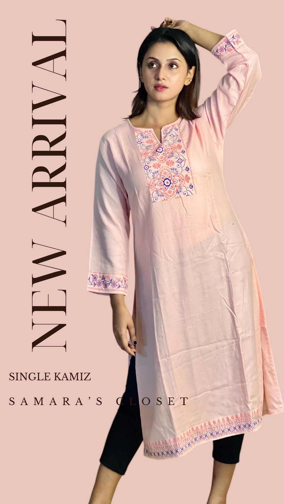 Classic Single Kamiz crafted from soft, breathable fabric